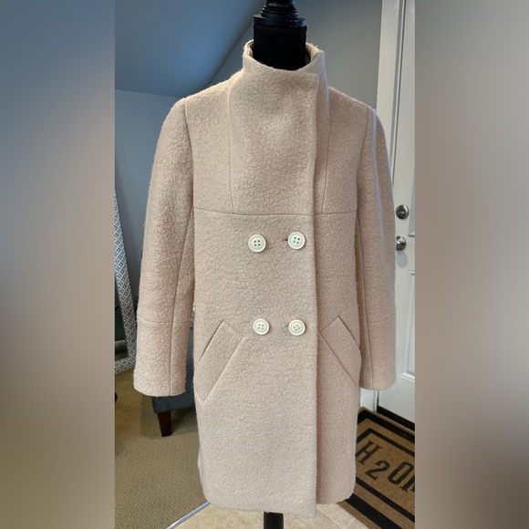 GOELIA Bouclè Soft Pink Winter Coat - Picture 1 of 9